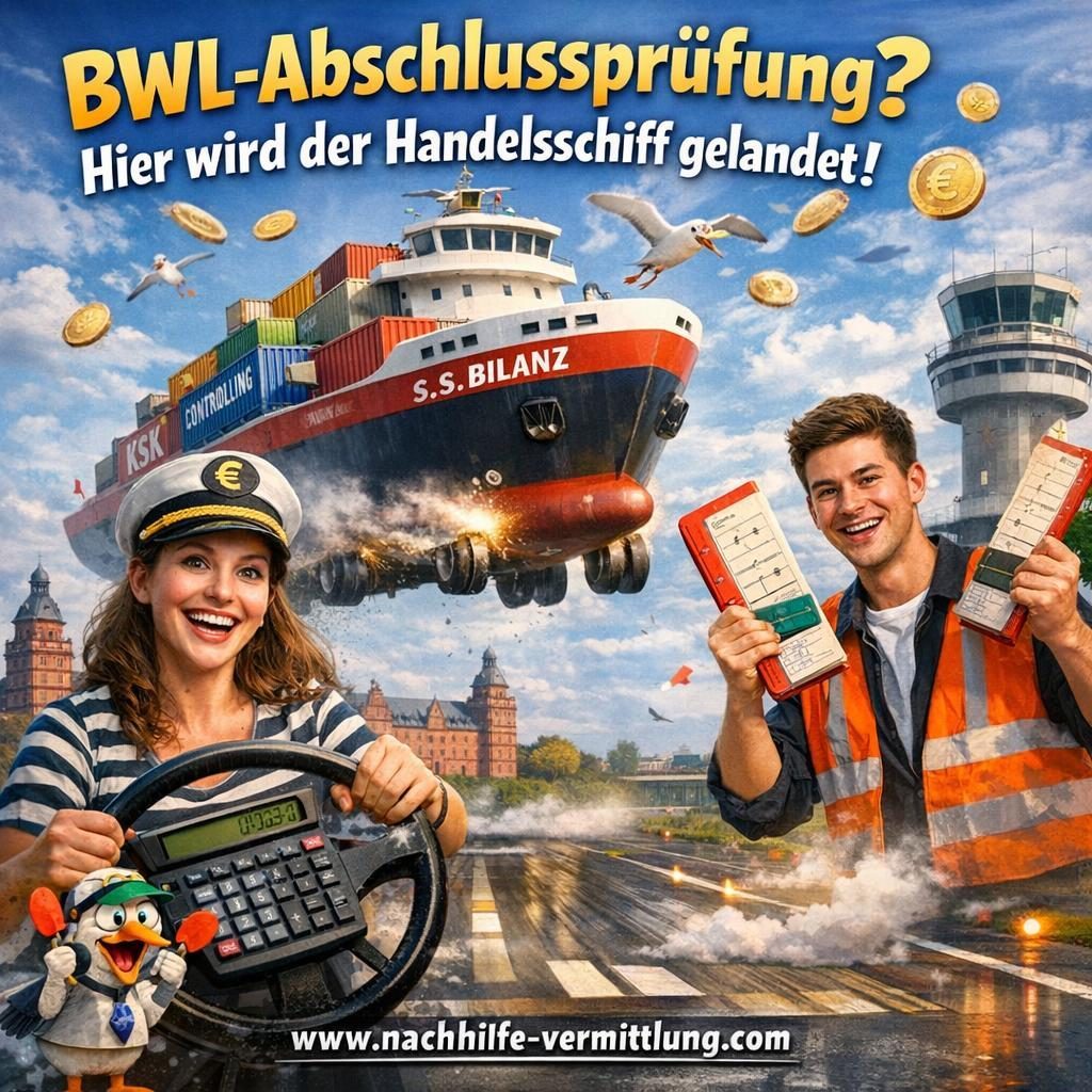 Nachhilfe Betriebswirtschaftslehre, BWL, Betriebswirtschaft, Rechnungswesen, Kaufmännische Steuerung und Kontrolle, Controlling, Buchführung, KSK Aschaffenburg