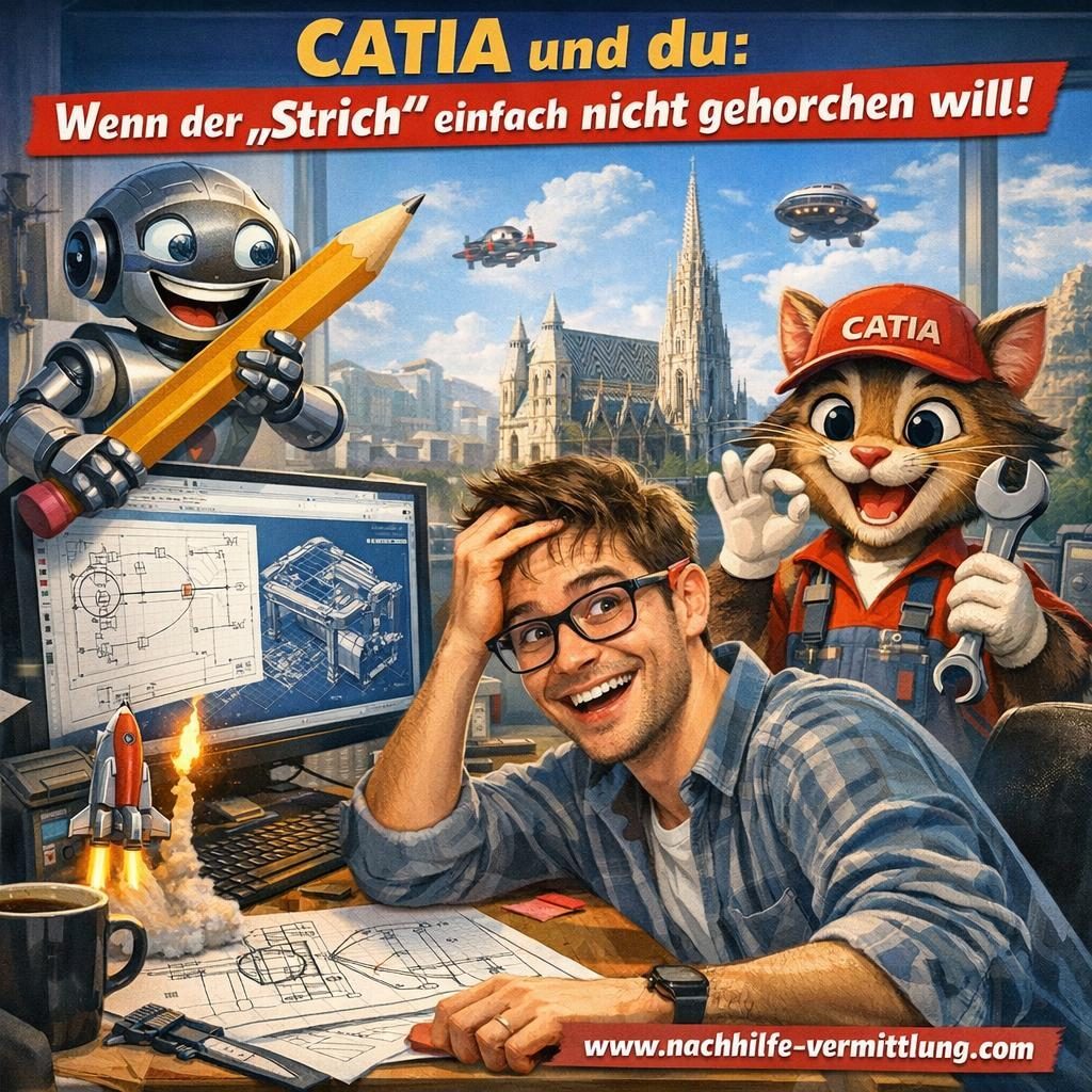 Nachhilfe Catia, CATIA, CAD, 3D-Modellierung, Technisches Zeichnen, Technische Konstruktion Wien