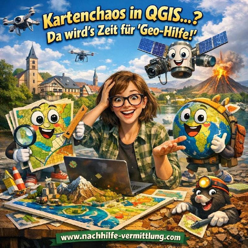 Nachhilfe QGIS, GIS, Geoinformationssysteme, Geodatenanalyse Rödermark